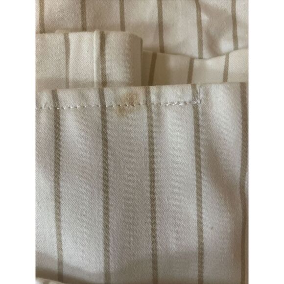 Ralph‎ Lauren Women's Ivory And Khaki Pinstripe Trench Coat And Dress Size L - Picture 10 of 13